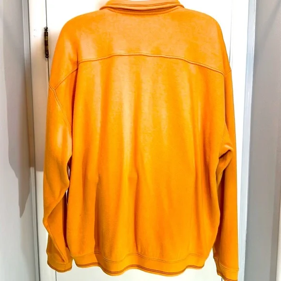 Tommy Bahama 1/4 Zip Cotton Pullover Henley Soft Orange Jersey XXL - Picture 4 of 11